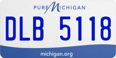 MI license plate DLB5118