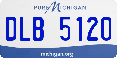 MI license plate DLB5120