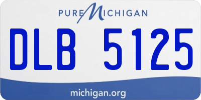 MI license plate DLB5125