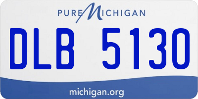 MI license plate DLB5130