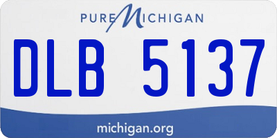 MI license plate DLB5137