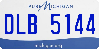MI license plate DLB5144