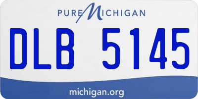 MI license plate DLB5145