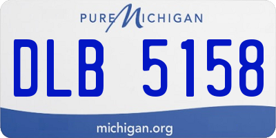 MI license plate DLB5158