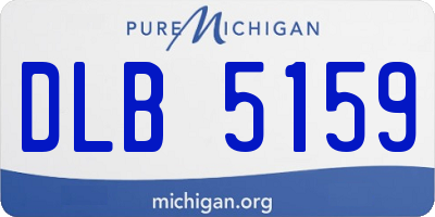 MI license plate DLB5159