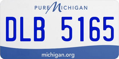 MI license plate DLB5165