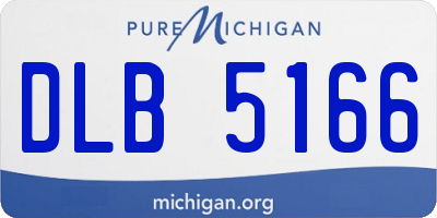MI license plate DLB5166
