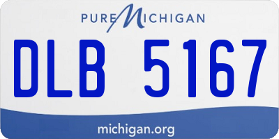 MI license plate DLB5167