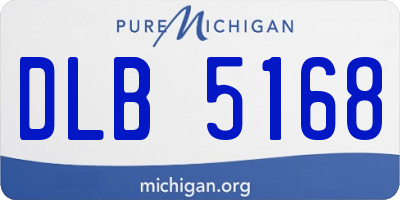 MI license plate DLB5168
