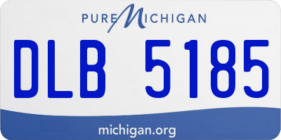 MI license plate DLB5185