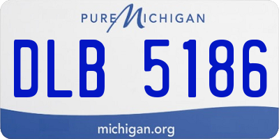 MI license plate DLB5186