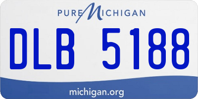 MI license plate DLB5188