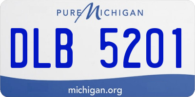 MI license plate DLB5201