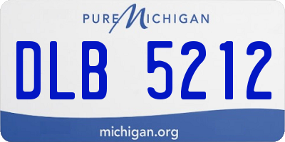 MI license plate DLB5212
