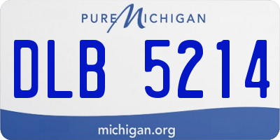 MI license plate DLB5214