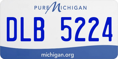 MI license plate DLB5224