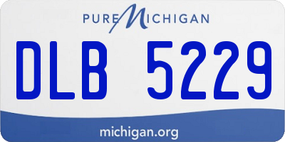 MI license plate DLB5229
