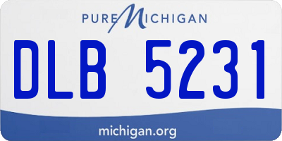 MI license plate DLB5231