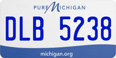 MI license plate DLB5238