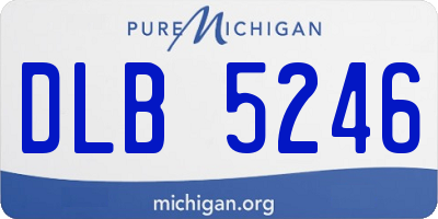MI license plate DLB5246