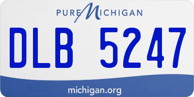 MI license plate DLB5247