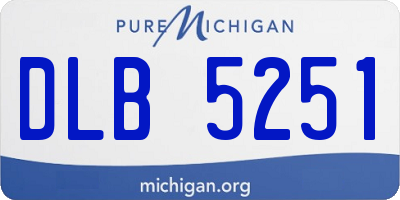 MI license plate DLB5251