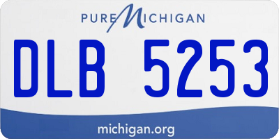 MI license plate DLB5253