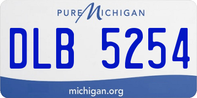 MI license plate DLB5254