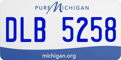 MI license plate DLB5258