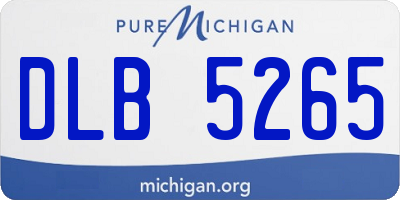 MI license plate DLB5265