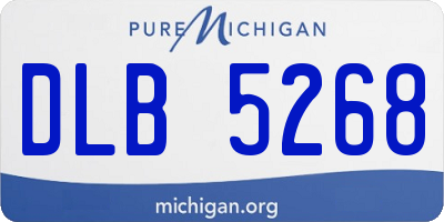 MI license plate DLB5268