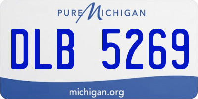 MI license plate DLB5269