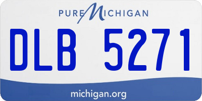 MI license plate DLB5271