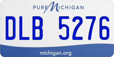MI license plate DLB5276