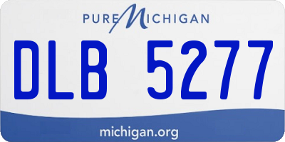 MI license plate DLB5277