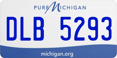 MI license plate DLB5293