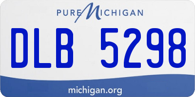 MI license plate DLB5298