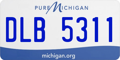 MI license plate DLB5311
