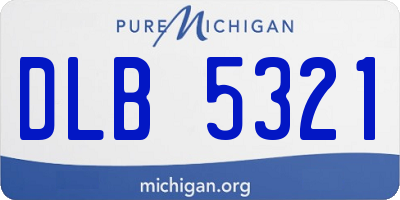 MI license plate DLB5321