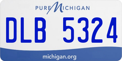 MI license plate DLB5324