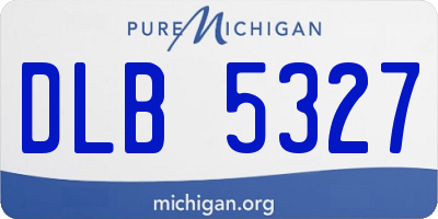 MI license plate DLB5327
