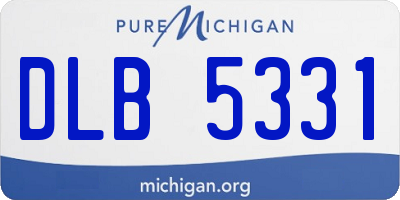 MI license plate DLB5331