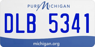 MI license plate DLB5341
