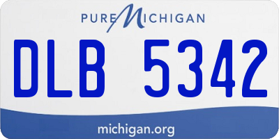 MI license plate DLB5342