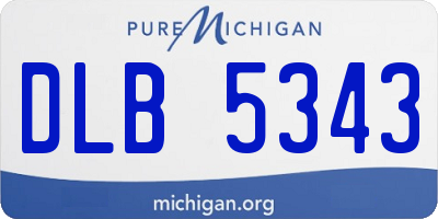 MI license plate DLB5343