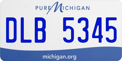 MI license plate DLB5345