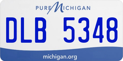 MI license plate DLB5348