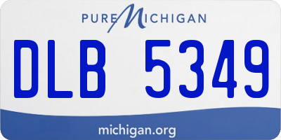 MI license plate DLB5349