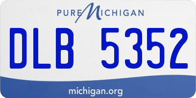 MI license plate DLB5352