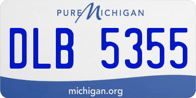 MI license plate DLB5355